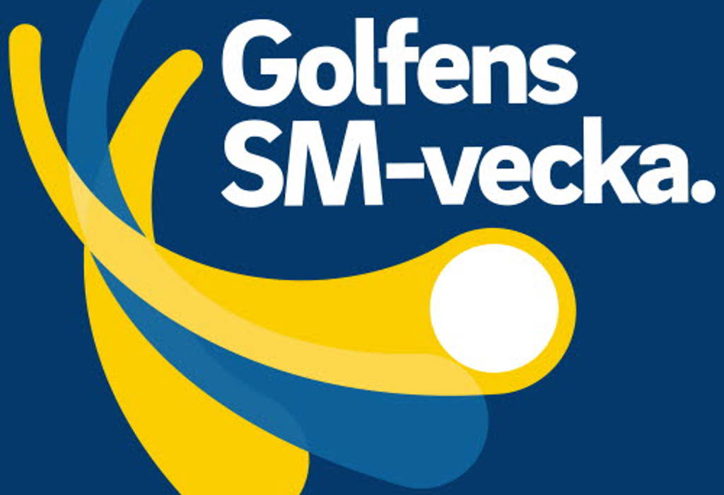 LOGO SYMBOL GOLFENS SM VECKA VIT TXT BLA BG